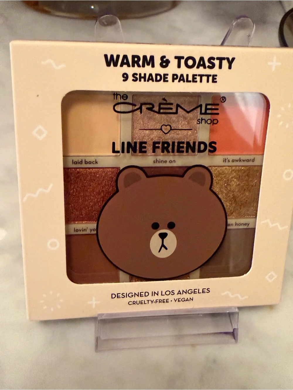 Crème shop nib Warm & Toasty Line Friends 9-Shade Palette - Brown/Gold/Orange
